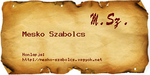 Mesko Szabolcs névjegykártya